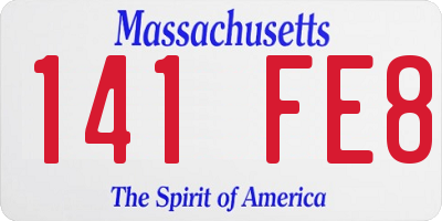 MA license plate 141FE8