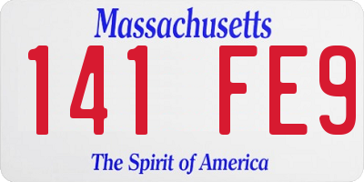 MA license plate 141FE9