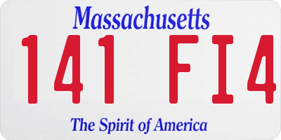 MA license plate 141FI4