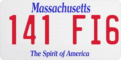 MA license plate 141FI6