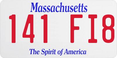 MA license plate 141FI8