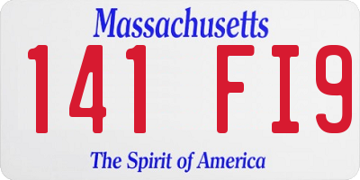 MA license plate 141FI9