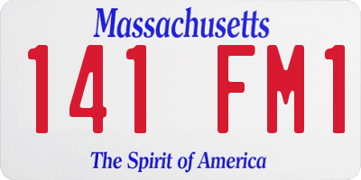 MA license plate 141FM1