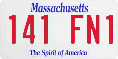 MA license plate 141FN1