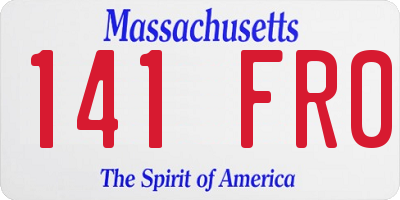 MA license plate 141FR0