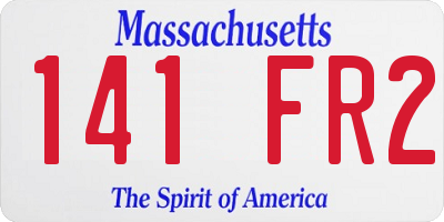 MA license plate 141FR2