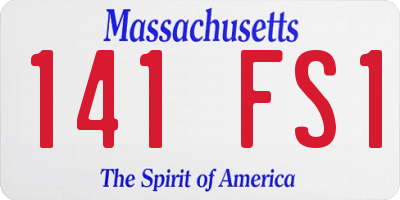 MA license plate 141FS1