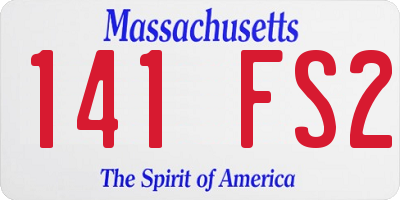 MA license plate 141FS2