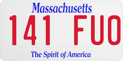 MA license plate 141FU0