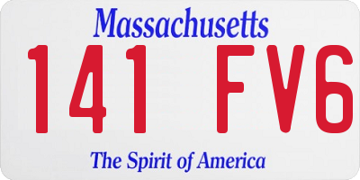 MA license plate 141FV6
