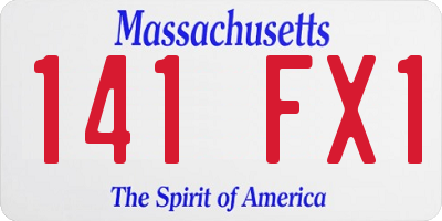 MA license plate 141FX1