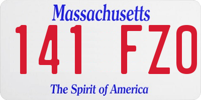 MA license plate 141FZ0