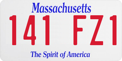 MA license plate 141FZ1