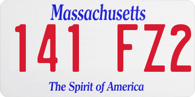 MA license plate 141FZ2