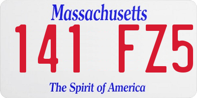 MA license plate 141FZ5