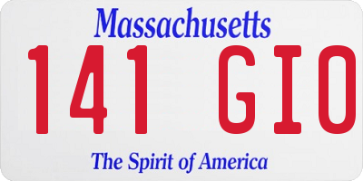 MA license plate 141GI0