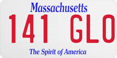 MA license plate 141GL0