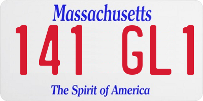 MA license plate 141GL1
