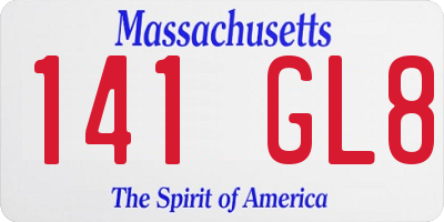 MA license plate 141GL8