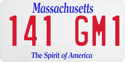 MA license plate 141GM1