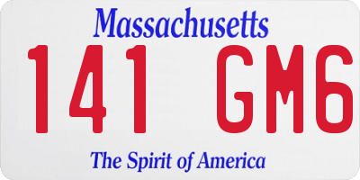 MA license plate 141GM6