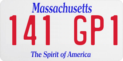 MA license plate 141GP1