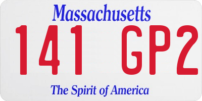 MA license plate 141GP2