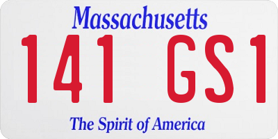 MA license plate 141GS1