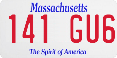 MA license plate 141GU6