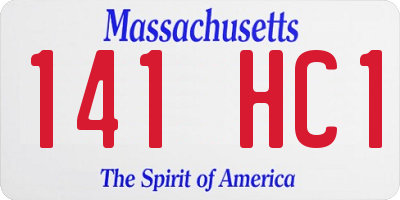MA license plate 141HC1