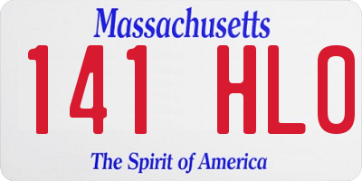 MA license plate 141HL0