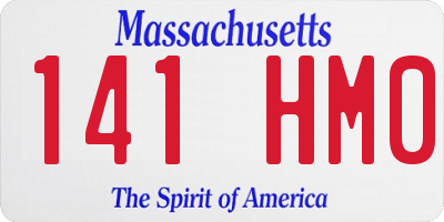 MA license plate 141HM0