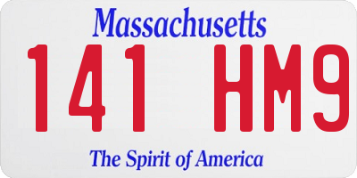MA license plate 141HM9