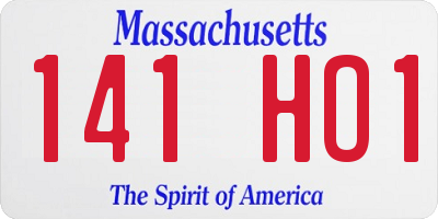 MA license plate 141HO1