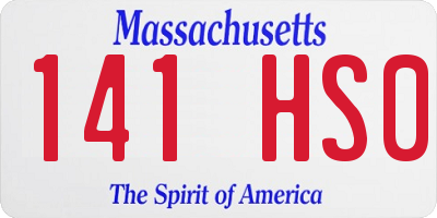 MA license plate 141HS0