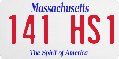 MA license plate 141HS1