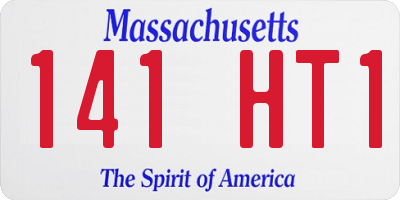 MA license plate 141HT1
