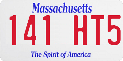 MA license plate 141HT5