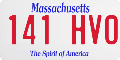 MA license plate 141HV0