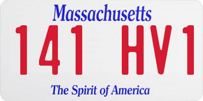 MA license plate 141HV1