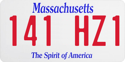 MA license plate 141HZ1