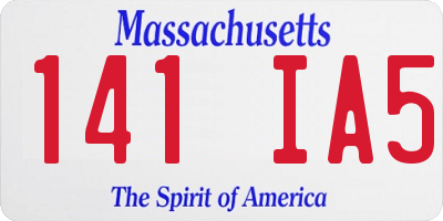 MA license plate 141IA5