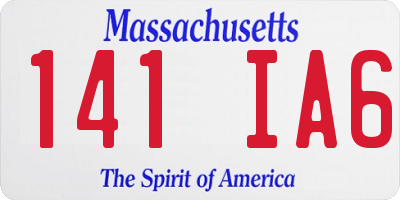 MA license plate 141IA6