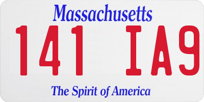 MA license plate 141IA9