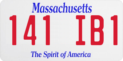 MA license plate 141IB1