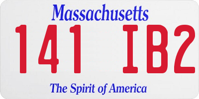 MA license plate 141IB2