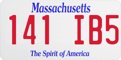 MA license plate 141IB5