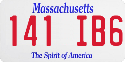 MA license plate 141IB6