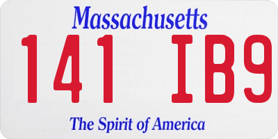 MA license plate 141IB9