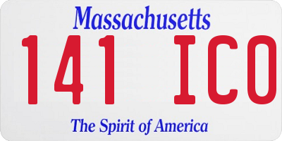 MA license plate 141IC0